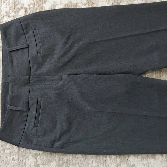 Express Editor Heathered Viscose Blend Trouser Pants 6 Gray - Picture 4 of 16